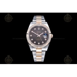 Datejust 41mm 126331 904L RG-SS/Flt/Oys Brown/Dia EWE A3235