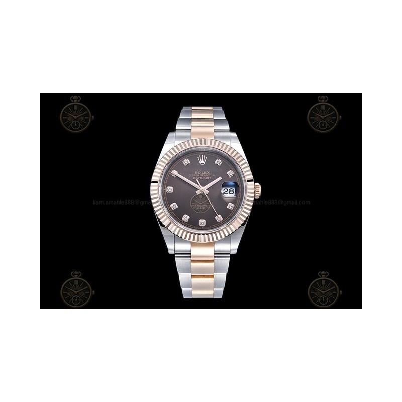 Datejust 41mm 126331 904L RG-SS/Flt/Oys Brown/Dia EWE A3235