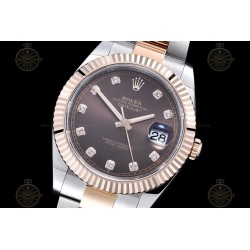 Datejust 41mm 126331 904L RG-SS/Flt/Oys Brown/Dia EWE A3235