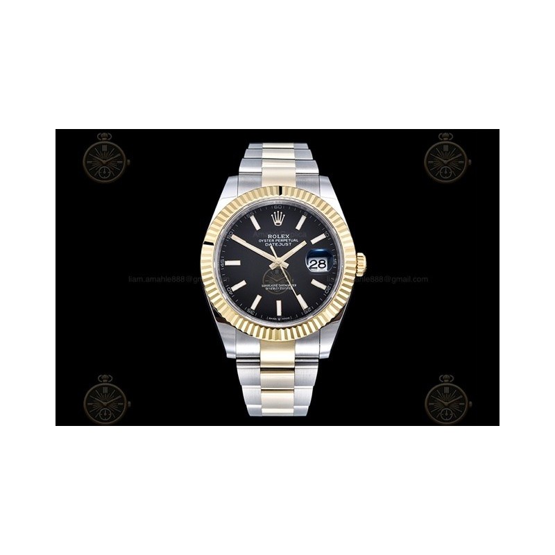 Datejust 41mm 126333 904L YG/SS/Flt/Oys Black/Stk EWE A3235