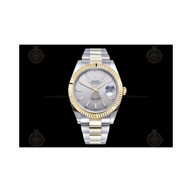 Datejust 41mm 126333 904L YG/SS/Flt/Oys Grey/Stk EWE A3235