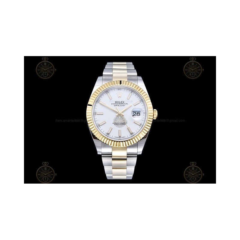 Datejust 41mm 126333 904L YG/SS/Flt/Oys White/Stk EWE A3235