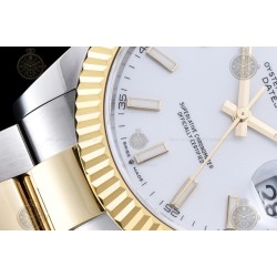 Datejust 41mm 126333 904L YG/SS/Flt/Oys White/Stk EWE A3235