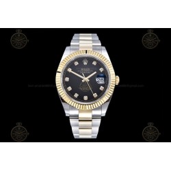 Datejust 41mm 126333 904L YG/SS/Flt/Oys Black/Dia EWE A3235