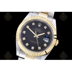 Datejust 41mm 126333 904L YG/SS/Flt/Oys Black/Dia EWE A3235