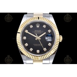 Datejust 41mm 126333 904L YG/SS/Flt/Oys Black/Dia EWE A3235