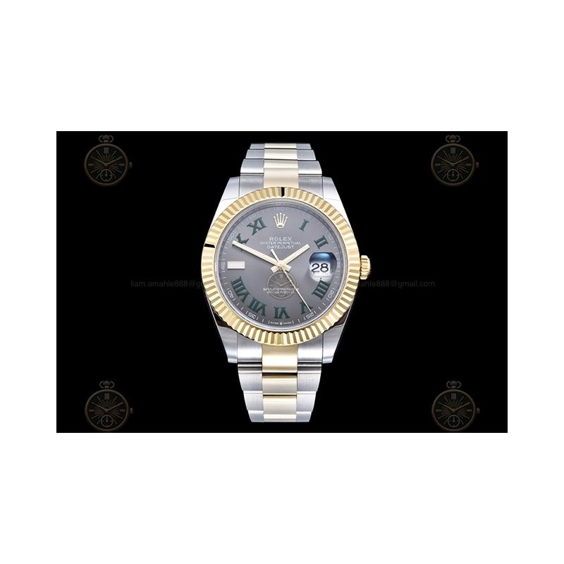 Datejust 41mm 126333 904L YG/SS/Flt/Oys Grey/Rmn EWE A3235