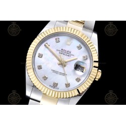 Datejust 41mm 126333 904L YG/SS/Flt/Oys White MOP/Dia EWE A3235