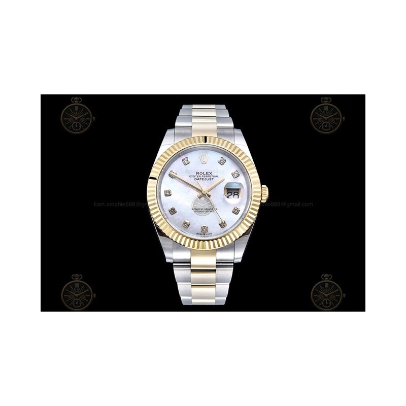 Datejust 41mm 126333 904L YG/SS/Flt/Oys White MOP/Dia EWE A3235