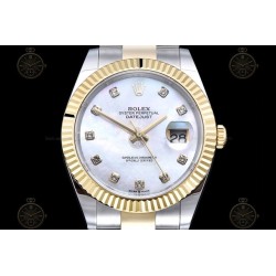 Datejust 41mm 126333 904L YG/SS/Flt/Oys White MOP/Dia EWE A3235