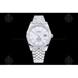 Datejust 41mm 904L SS/Flt/Jub White/Stk GMF VR3235