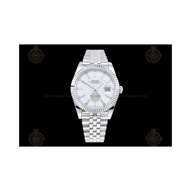 Datejust 41mm 904L SS/Flt/Jub White/Stk GMF VR3235