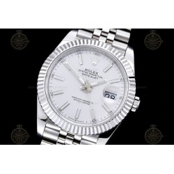 Datejust 41mm 904L SS/Flt/Jub White/Stk GMF VR3235