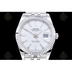 Datejust 41mm 904L SS/Flt/Jub White/Stk GMF VR3235