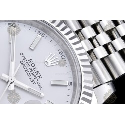 Datejust 41mm 904L SS/Flt/Jub White/Stk GMF VR3235