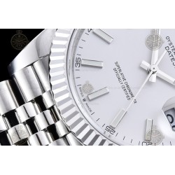 Datejust 41mm 904L SS/Flt/Jub White/Stk GMF VR3235