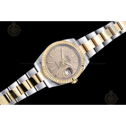 Datejust 41mm 904L YG/SS/Flt/Oys Patterned Gold/Stk Clean VR3235