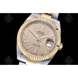 Datejust 41mm 904L YG/SS/Flt/Oys Patterned Gold/Stk Clean VR3235