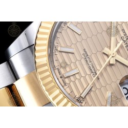 Datejust 41mm 904L YG/SS/Flt/Oys Patterned Gold/Stk Clean VR3235