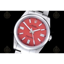 Oyster Perpetual 124300 41mm  SS/Oys Red/Stk Clean VR3230