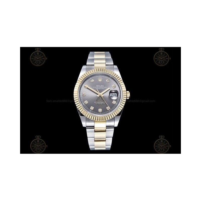 Datejust 41mm 904L YG/SS/Flt/Oys Grey/Dia GMF V2 VR3235