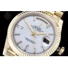 Day-Date 40mm 904L YG/Flt/Pres White MOP/B.Dia GMF A2836