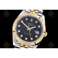 Datejust 41mm 126333 904L YG/SS/Fly/Jub Black/Dia EWE A3235