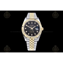 Datejust 41mm 126333 904L YG/SS/Fly/Jub Black/Dia EWE A3235