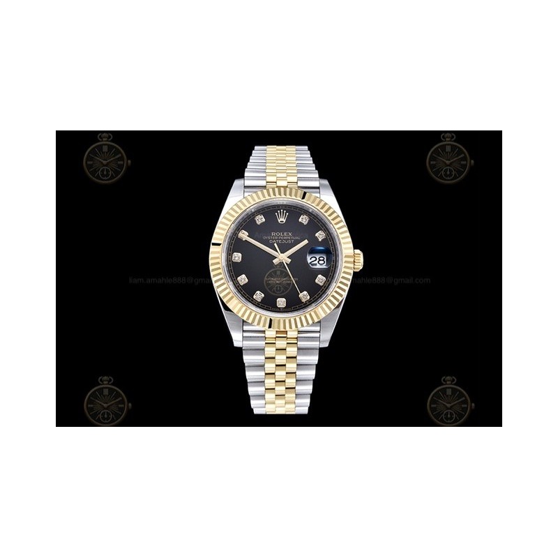 Datejust 41mm 126333 904L YG/SS/Fly/Jub Black/Dia EWE A3235