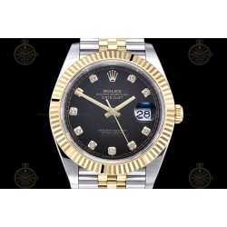 Datejust 41mm 126333 904L YG/SS/Fly/Jub Black/Dia EWE A3235