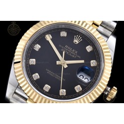 Datejust 41mm 126333 904L YG/SS/Fly/Jub Black/Dia EWE A3235