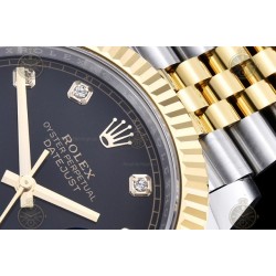 Datejust 41mm 126333 904L YG/SS/Fly/Jub Black/Dia EWE A3235