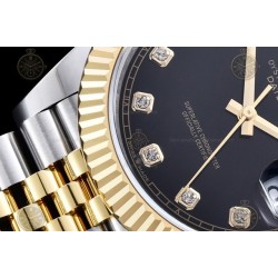 Datejust 41mm 126333 904L YG/SS/Fly/Jub Black/Dia EWE A3235