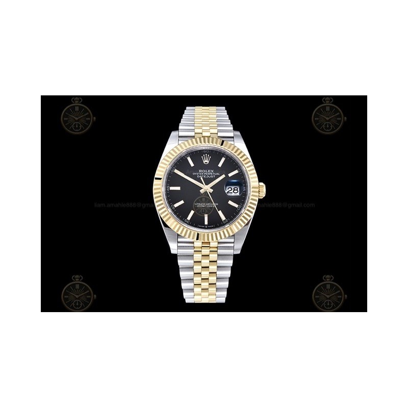 Datejust 41mm 126333 904L YG/SS/Fly/Jub Black/Stk EWE A3235