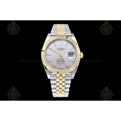 Datejust 41mm 126333 904L YG/SS/Fly/Jub Silver/Stk EWE A3235