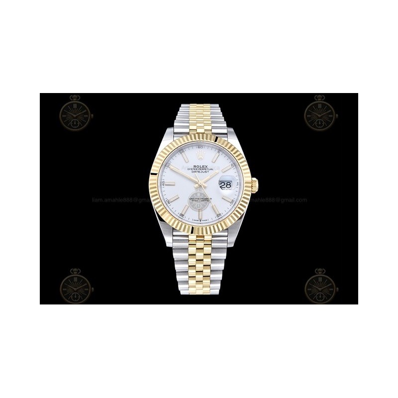 Datejust 41mm 126333 904L YG/SS/Fly/Jub White/Stk EWE A3235