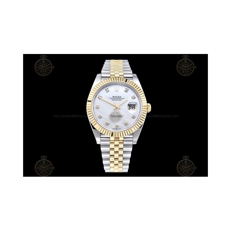 Datejust 41mm 126333 904L YG/SS/Fly/Jub White MOP/Dia EWE A3235