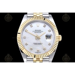 Datejust 41mm 126333 904L YG/SS/Fly/Jub White MOP/Dia EWE A3235