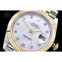 Datejust 41mm 126333 904L YG/SS/Fly/Jub White MOP/Dia EWE A3235