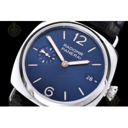 PAM01293 Radiomir Quaranta 40mm SS/LE Blue/Stk TTF A7750