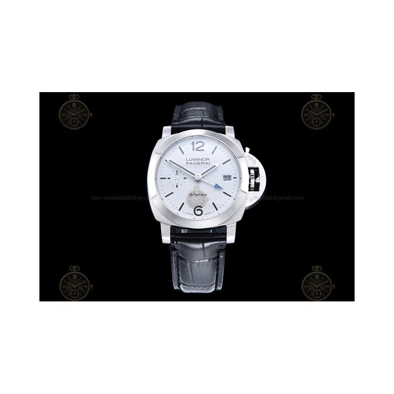 PAM01367 Luminor Quaranta BiTempo 40mm SS/LE White/Stk VSF P900