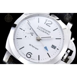 PAM01367 Luminor Quaranta BiTempo 40mm SS/LE White/Stk VSF P900