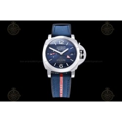 PAM01404 Luminor Quaranta BiTempo Luna Rossa 40mm SS/NY Blue/Stk VSF P900