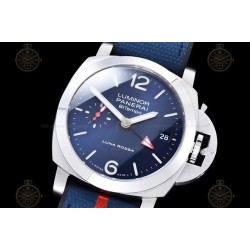 PAM01404 Luminor Quaranta BiTempo Luna Rossa 40mm SS/NY Blue/Stk VSF P900