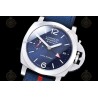 PAM01404 Luminor Quaranta BiTempo Luna Rossa 40mm SS/NY Blue/Stk VSF P900