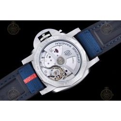 PAM01404 Luminor Quaranta BiTempo Luna Rossa 40mm SS/NY Blue/Stk VSF P900