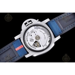 PAM01404 Luminor Quaranta BiTempo Luna Rossa 40mm SS/NY Blue/Stk VSF P900