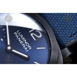 PAM01408 Luminor Quaranta BiTempo Luna Rossa 40mm DLC/NY Blue/Stk VSF P900