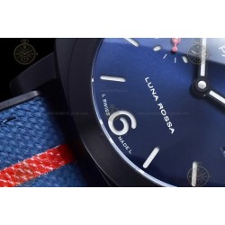 PAM01408 Luminor Quaranta BiTempo Luna Rossa 40mm DLC/NY Blue/Stk VSF P900