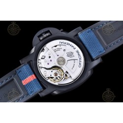 PAM01408 Luminor Quaranta BiTempo Luna Rossa 40mm DLC/NY Blue/Stk VSF P900